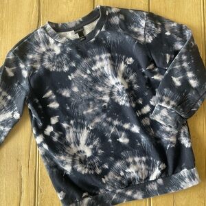 art class Navy and White Tie-Dye Sweatshirt Girls size Small 6/6X
